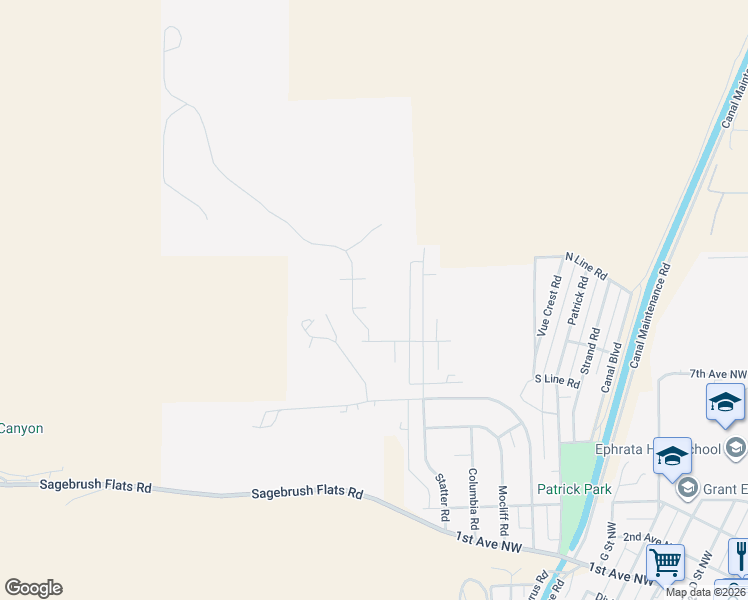 map of restaurants, bars, coffee shops, grocery stores, and more near 458 Jaffa Court in Ephrata