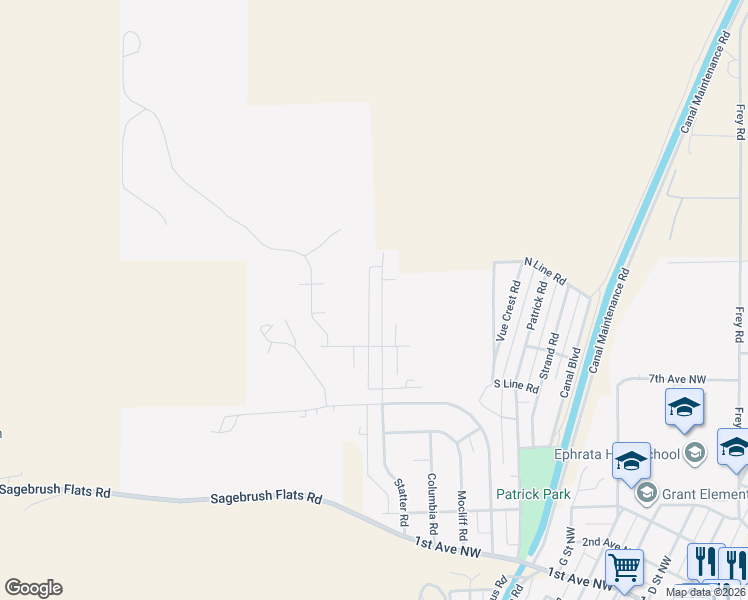 map of restaurants, bars, coffee shops, grocery stores, and more near 451 Statter Road in Ephrata
