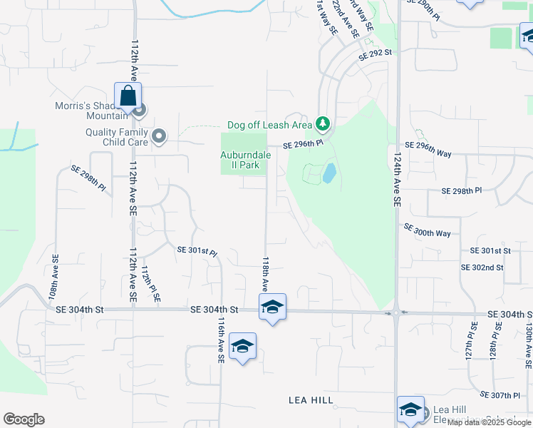map of restaurants, bars, coffee shops, grocery stores, and more near 29915 118th Place Southeast in Auburn