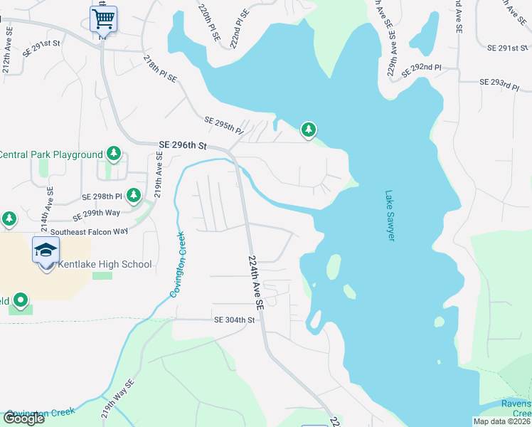 map of restaurants, bars, coffee shops, grocery stores, and more near 22426 Southeast 300th Street in Black Diamond