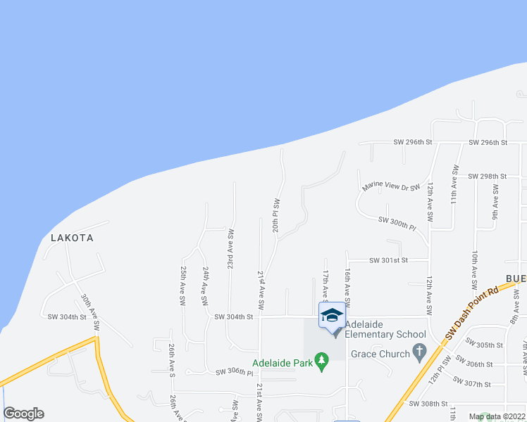 map of restaurants, bars, coffee shops, grocery stores, and more near 29908 21st Avenue Southwest in Federal Way