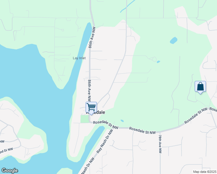 map of restaurants, bars, coffee shops, grocery stores, and more near 8404 82nd Avenue Northwest in Gig Harbor