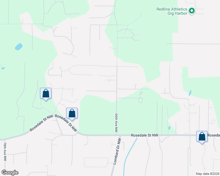map of restaurants, bars, coffee shops, grocery stores, and more near 6611 84th Street Court Northwest in Gig Harbor