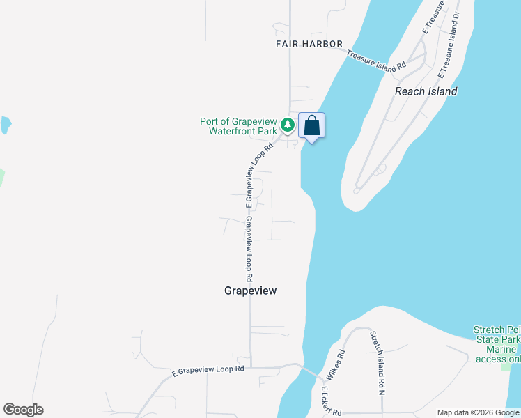 map of restaurants, bars, coffee shops, grocery stores, and more near 4790 East Grapeview Loop Road in Mason County