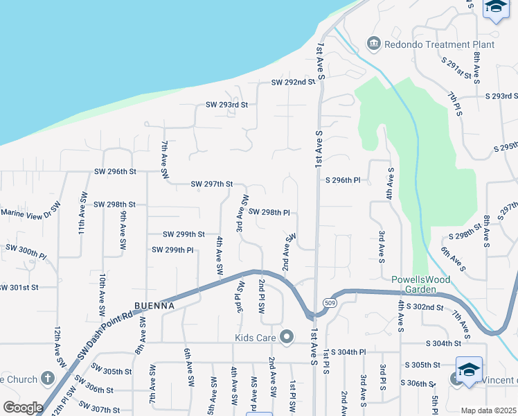 map of restaurants, bars, coffee shops, grocery stores, and more near 29722 3rd Avenue Southwest in Federal Way