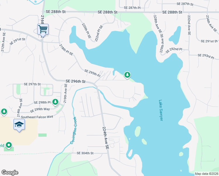 map of restaurants, bars, coffee shops, grocery stores, and more near 22425 Southeast 297th Street in Black Diamond