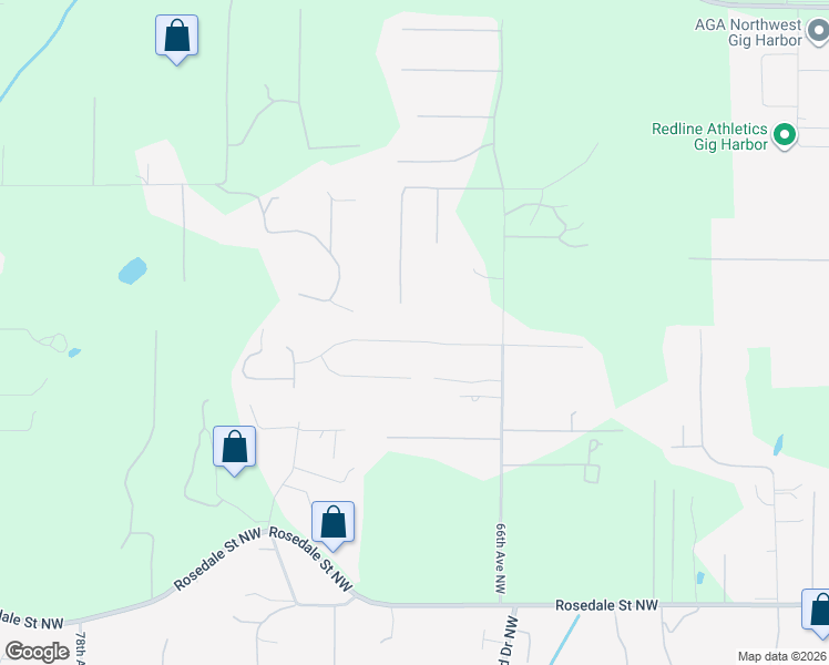 map of restaurants, bars, coffee shops, grocery stores, and more near 6807 87th Street Northwest in Gig Harbor