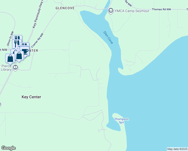 map of restaurants, bars, coffee shops, grocery stores, and more near 8909 147th Avenue Northwest in Gig Harbor