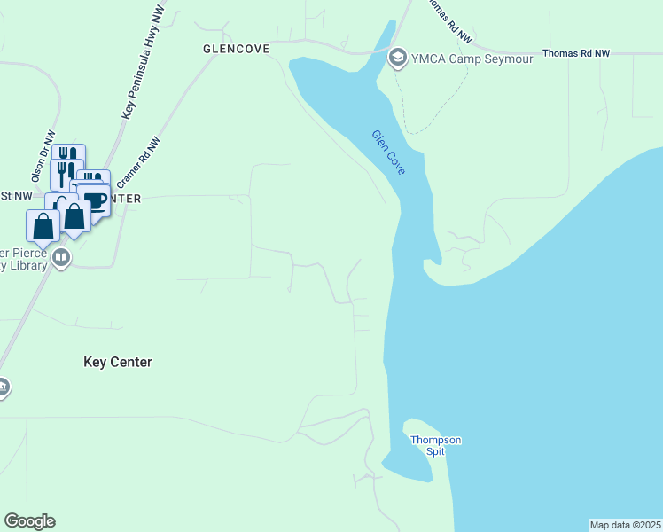 map of restaurants, bars, coffee shops, grocery stores, and more near 8909 147th Avenue Northwest in Gig Harbor