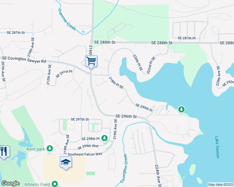 map of restaurants, bars, coffee shops, grocery stores, and more near 29265 218th Place Southeast in Black Diamond