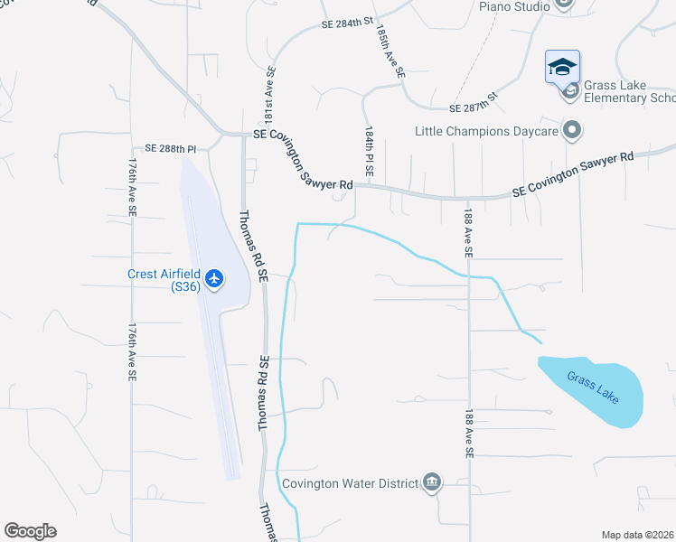map of restaurants, bars, coffee shops, grocery stores, and more near 29247 188 Avenue Southeast in Kent