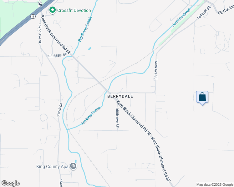map of restaurants, bars, coffee shops, grocery stores, and more near 29207 160th Avenue Southeast in Kent