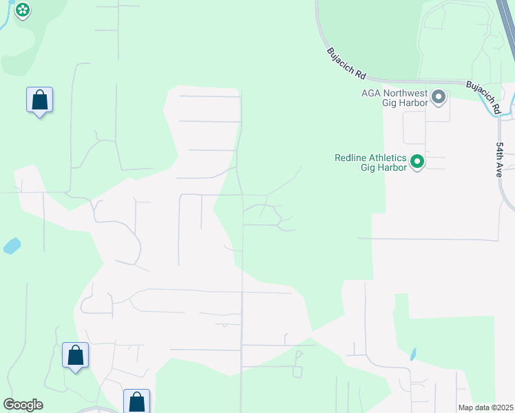 map of restaurants, bars, coffee shops, grocery stores, and more near 9111 66th Avenue Northwest in Gig Harbor