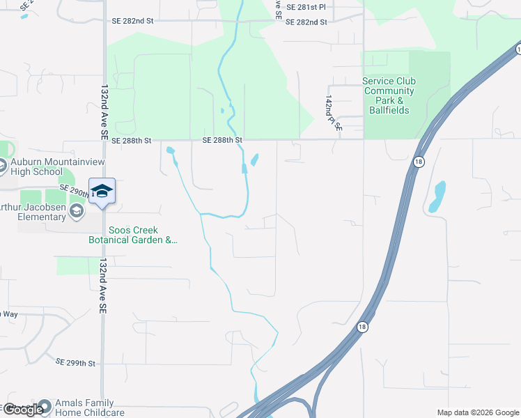 map of restaurants, bars, coffee shops, grocery stores, and more near 29203 140th Avenue Southeast in Auburn