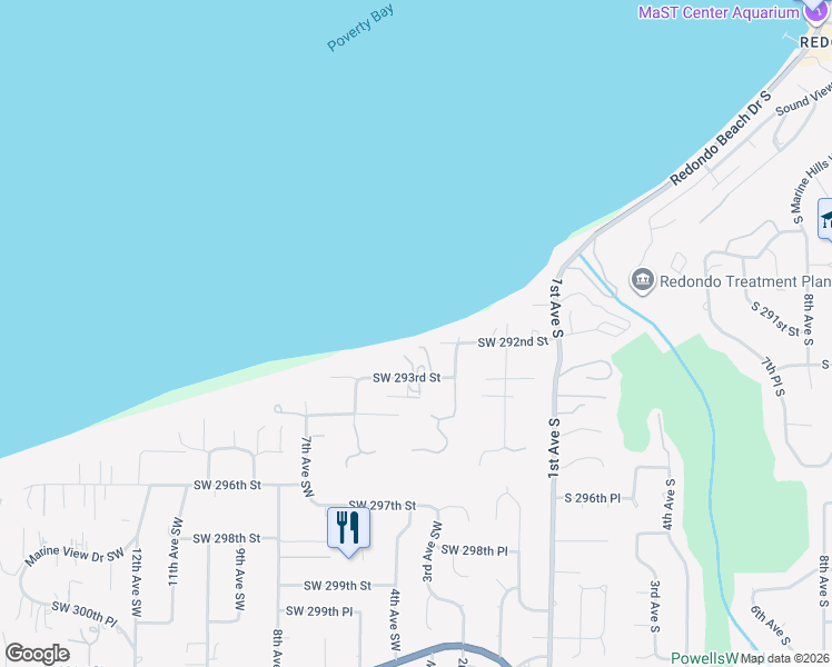 map of restaurants, bars, coffee shops, grocery stores, and more near 330 Southwest 292nd Street in Federal Way