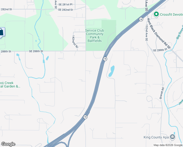 map of restaurants, bars, coffee shops, grocery stores, and more near 29108 144th Avenue Southeast in Auburn