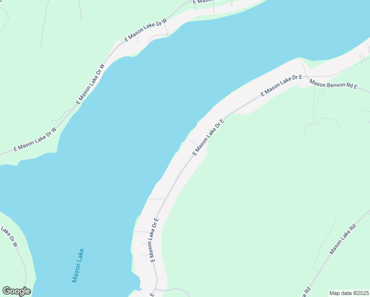 map of restaurants, bars, coffee shops, grocery stores, and more near 1371 East Mason Lake Drive East in Grapeview