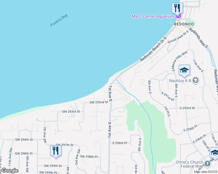 map of restaurants, bars, coffee shops, grocery stores, and more near 29020 1st Avenue South in Des Moines
