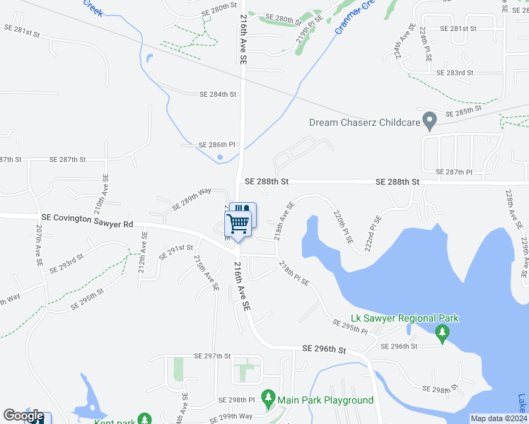 map of restaurants, bars, coffee shops, grocery stores, and more near 21704 Southeast 290th Street in Black Diamond
