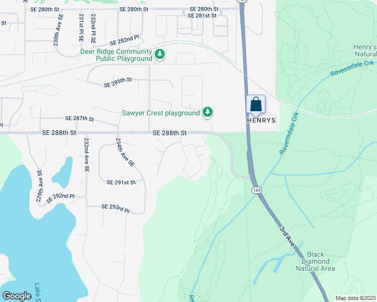 map of restaurants, bars, coffee shops, grocery stores, and more near 28916 238th Avenue Southeast in Maple Valley