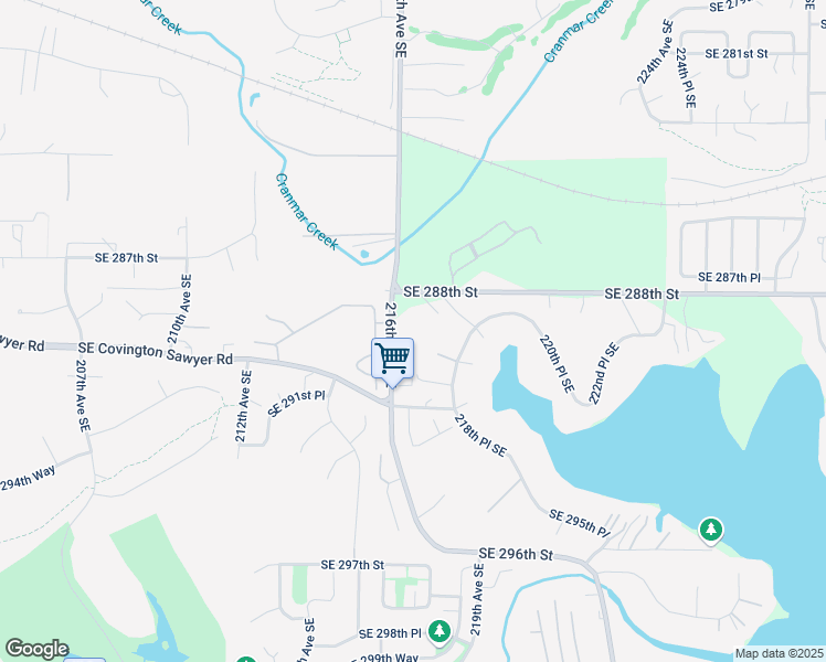map of restaurants, bars, coffee shops, grocery stores, and more near 28828 216th Avenue Southeast in Black Diamond