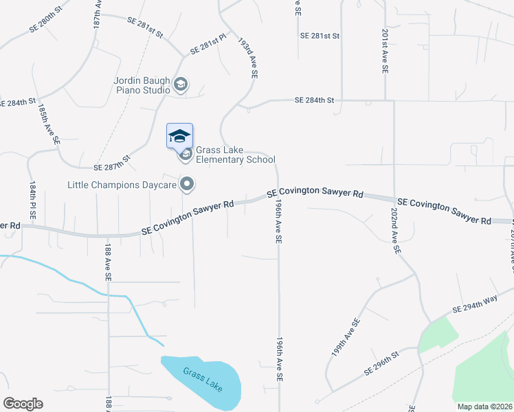map of restaurants, bars, coffee shops, grocery stores, and more near 19501 Southeast Covington Sawyer Road in Kent