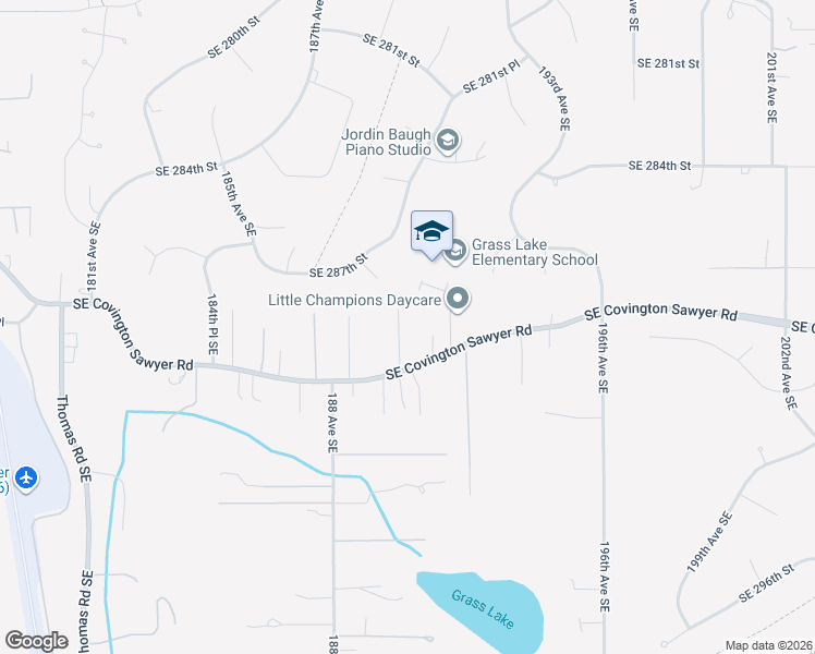 map of restaurants, bars, coffee shops, grocery stores, and more near 28824 190th Avenue Southeast in Kent