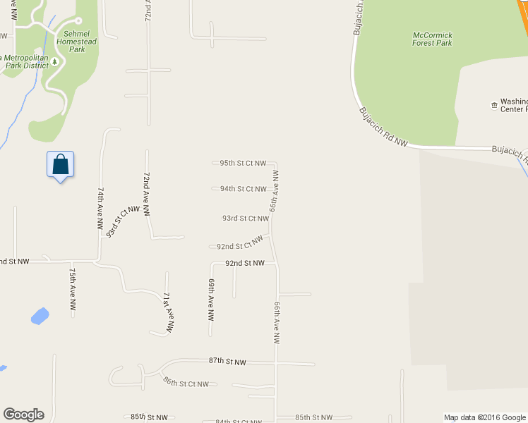 map of restaurants, bars, coffee shops, grocery stores, and more near 6601 93rd Street Court Northwest in Gig Harbor