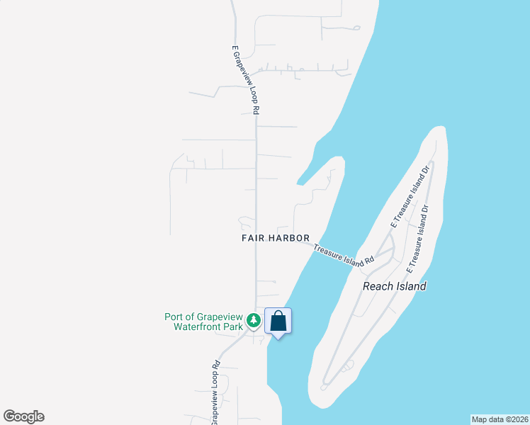 map of restaurants, bars, coffee shops, grocery stores, and more near 5440 East Grapeview Loop Road in Grapeview
