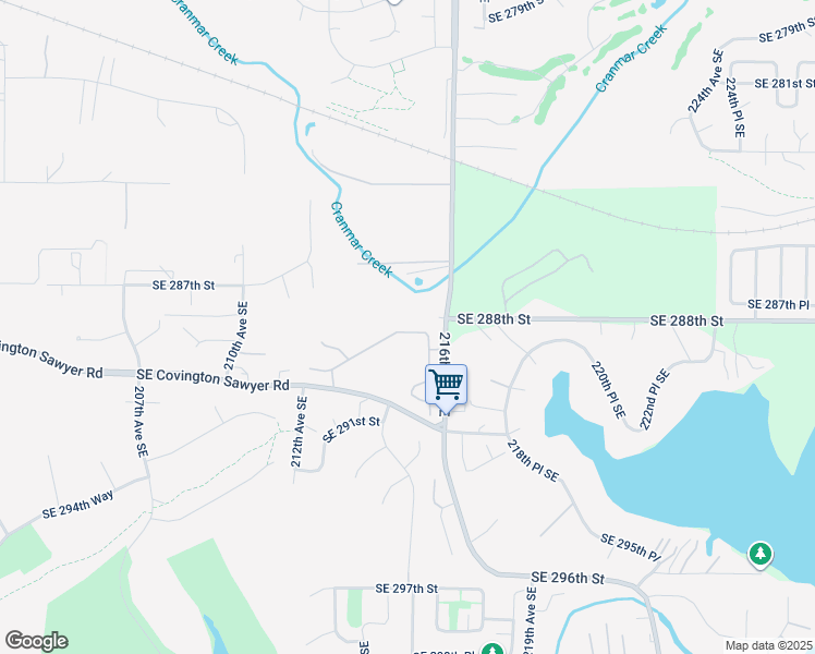 map of restaurants, bars, coffee shops, grocery stores, and more near 21462 Southeast 289th Way in Kent