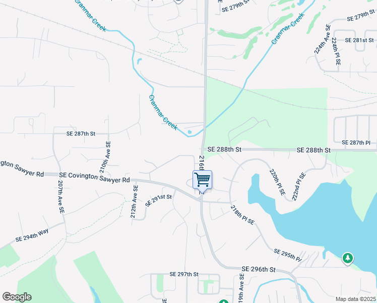 map of restaurants, bars, coffee shops, grocery stores, and more near 21462 Southeast 289th Way in Kent
