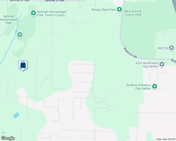 map of restaurants, bars, coffee shops, grocery stores, and more near 6615 94th Street Court Northwest in Gig Harbor