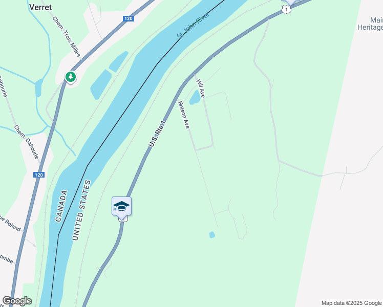 map of restaurants, bars, coffee shops, grocery stores, and more near 12 Nelson Avenue in Frenchville