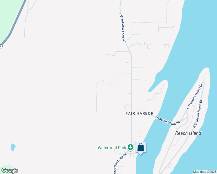 map of restaurants, bars, coffee shops, grocery stores, and more near 171 East Oakdale Street in Grapeview