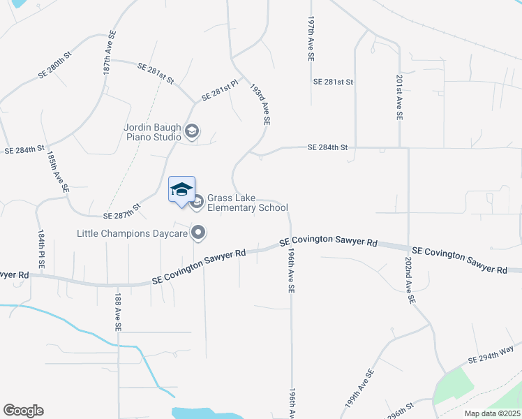map of restaurants, bars, coffee shops, grocery stores, and more near 28604 194th Avenue Southeast in Kent