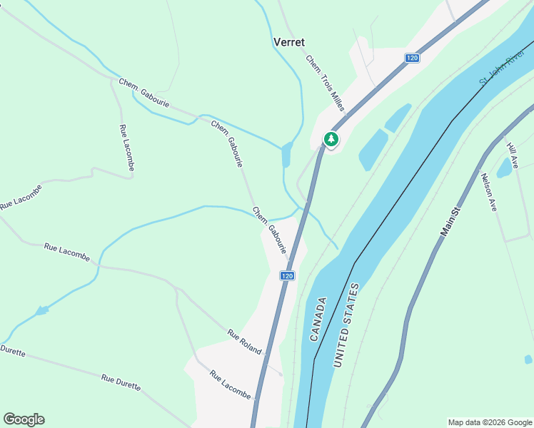 map of restaurants, bars, coffee shops, grocery stores, and more near 41 Chemin Gabourie in Edmundston