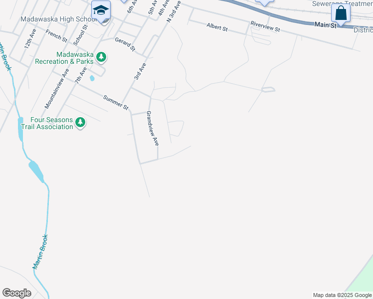 map of restaurants, bars, coffee shops, grocery stores, and more near 162 Townview Street in Madawaska
