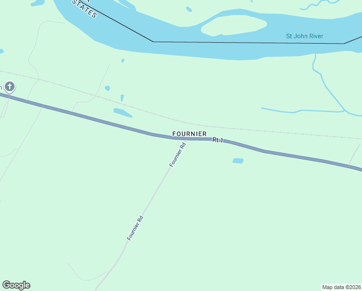 map of restaurants, bars, coffee shops, grocery stores, and more near 3 Fournier Road in Madawaska