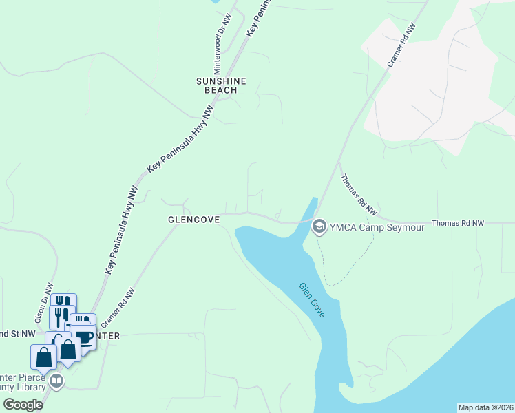 map of restaurants, bars, coffee shops, grocery stores, and more near 9715 148th Avenue Northwest in Gig Harbor