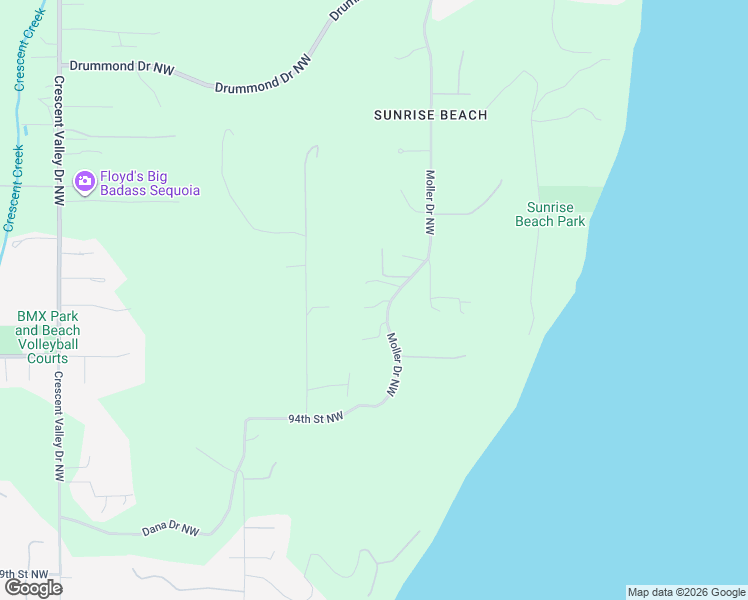 map of restaurants, bars, coffee shops, grocery stores, and more near 9810 Moller Drive Northwest in Gig Harbor