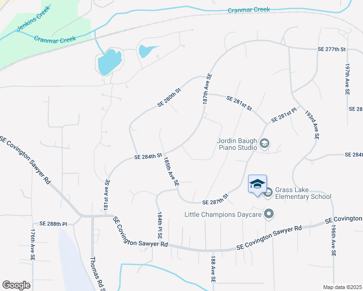 map of restaurants, bars, coffee shops, grocery stores, and more near 14222 Southeast 284th Place in Kent