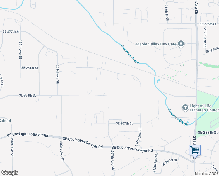 map of restaurants, bars, coffee shops, grocery stores, and more near 20460 Southeast 284th Street in Kent