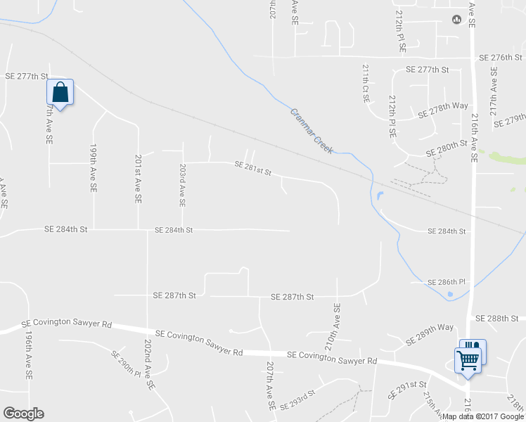 map of restaurants, bars, coffee shops, grocery stores, and more near 20460 Southeast 284th Street in Kent