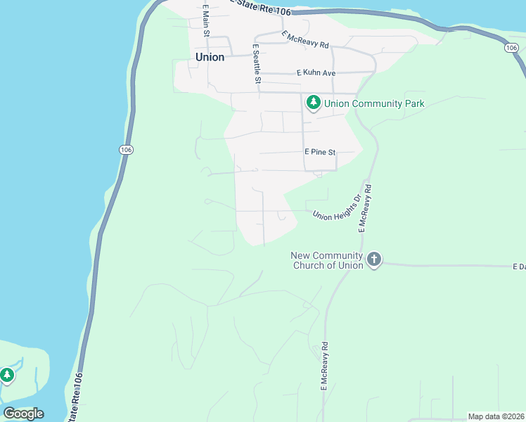 map of restaurants, bars, coffee shops, grocery stores, and more near E Seattle St & E Union Heights Dr in Union