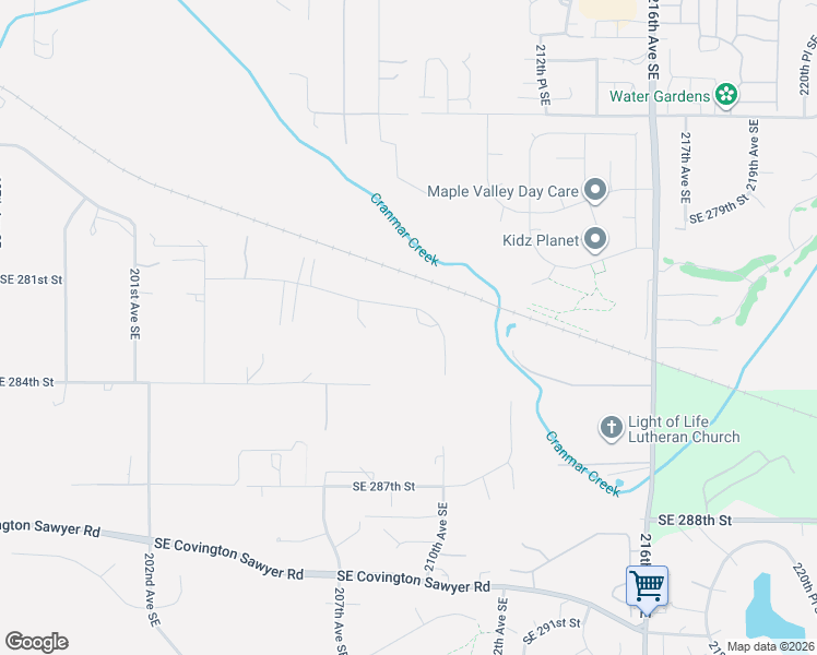 map of restaurants, bars, coffee shops, grocery stores, and more near 20829 Southeast 281st Street in Kent