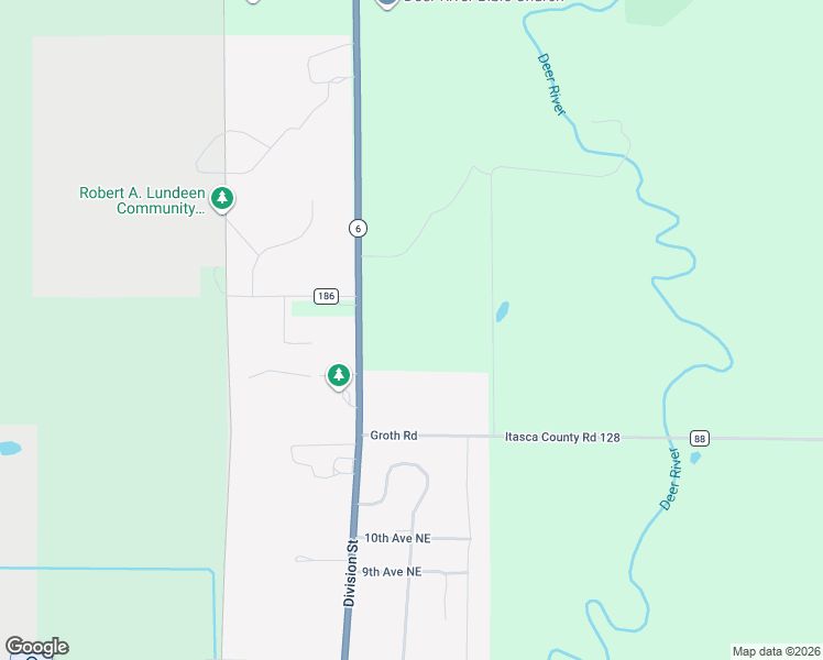 map of restaurants, bars, coffee shops, grocery stores, and more near 32712 Minnesota 6 in Deer River
