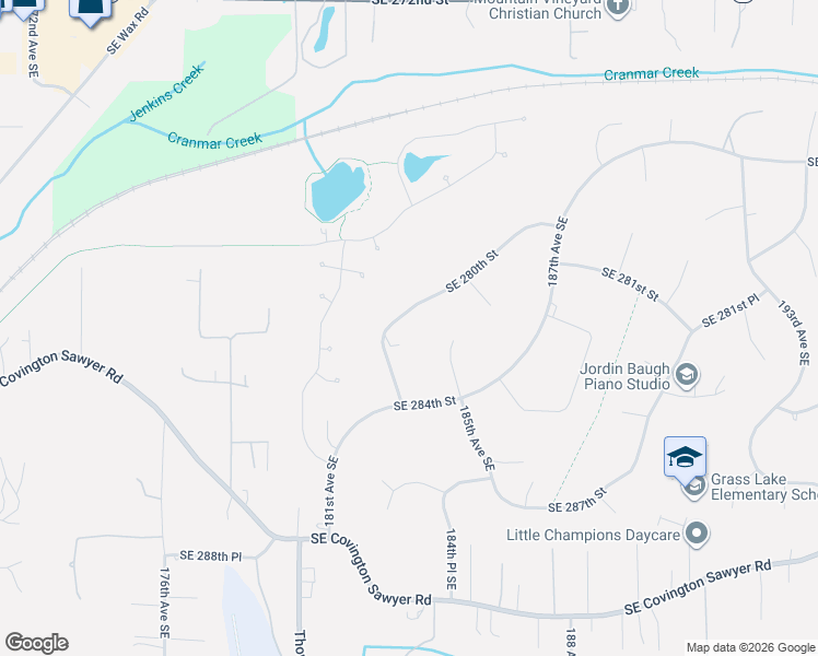 map of restaurants, bars, coffee shops, grocery stores, and more near 28317 185th Avenue Southeast in Kent