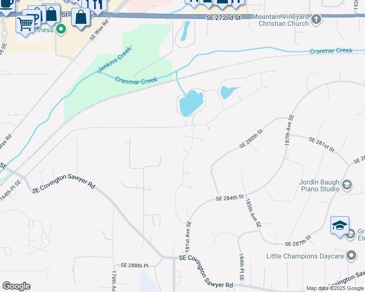 map of restaurants, bars, coffee shops, grocery stores, and more near 17955 Southeast 280th Place in Kent