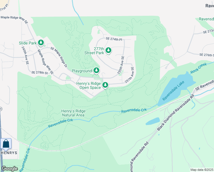 map of restaurants, bars, coffee shops, grocery stores, and more near 25321 Southeast 279th Place in Maple Valley