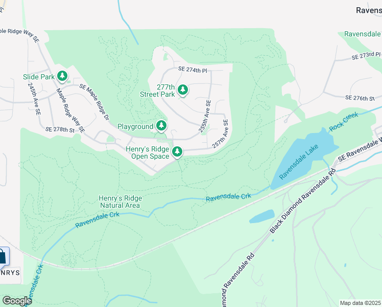 map of restaurants, bars, coffee shops, grocery stores, and more near 25351 Southeast 279th Place in Maple Valley